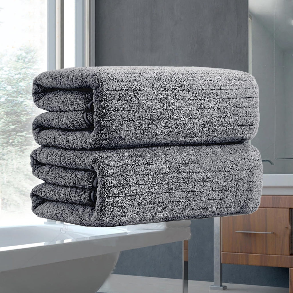 Hailea 18 Piece Family Bath Towel Set Include 6 Bath Towels,6 Hand Towels and 6 Washcloths Soft Bathroom Towel with Hanging Loops,Highly Absorbent Quick Dry Towels Set for Bathroom,Hotel and Spa-Navy