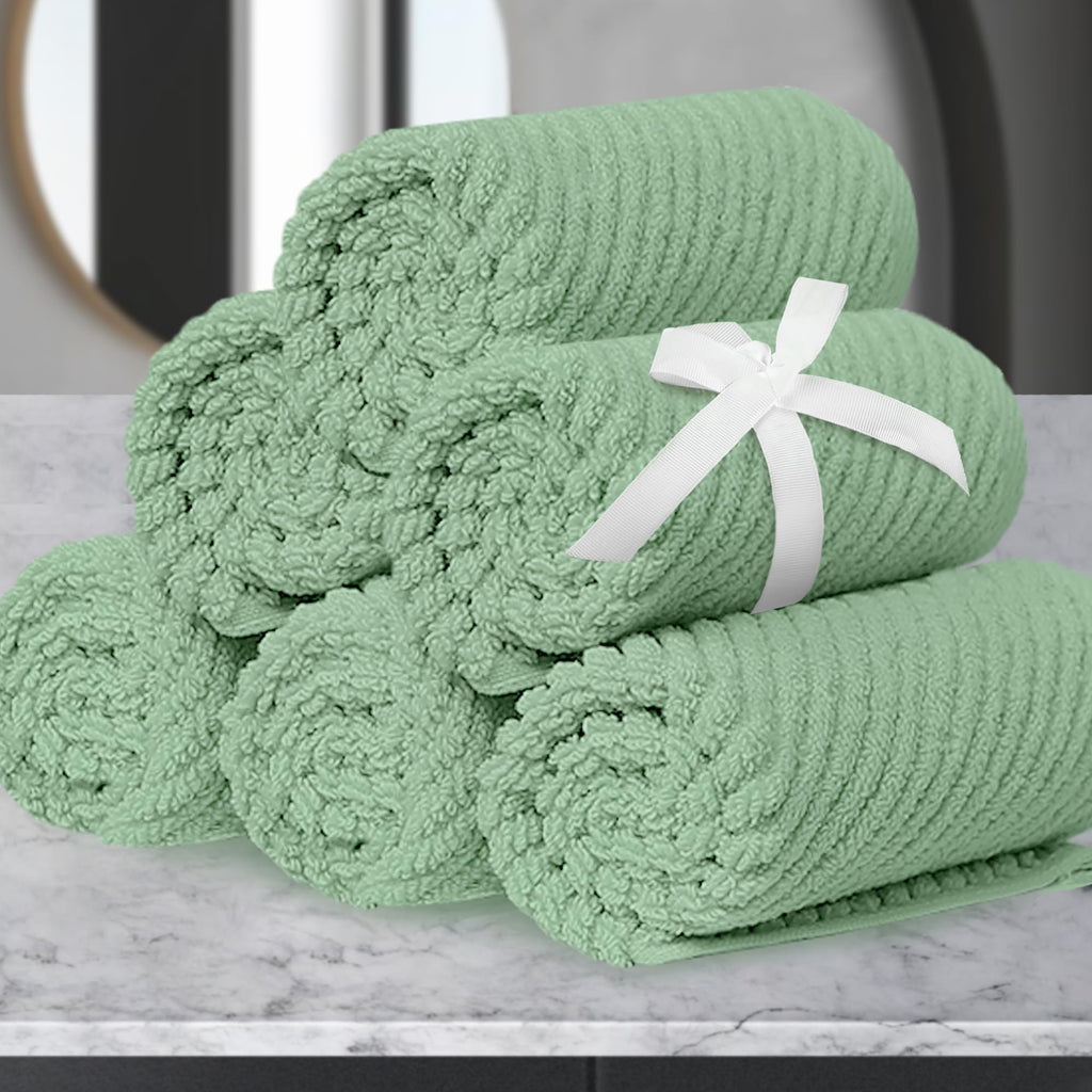 VOOVA & MOVAS Hand Towels for Barthroom, 18x28 in, Soft, Deep Turquoise