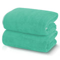 TENSTARS Luxury Silk Hemming Towel Set - Light Thin Quick Drying - 2 Bath Towels 2 Hand Towels 2 Washcloths - Ultra Soft Microfiber, for Bath Fitness, Sports, Yoga, Travel (Dark Grey 6 Pieces)