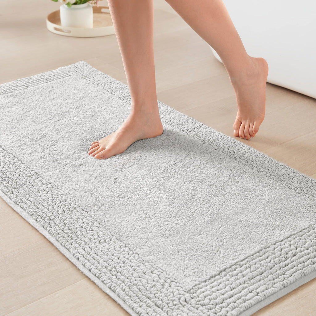Madison Park Splendor Reversible 100% Cotton Bath Rug, 24 x 36, White
