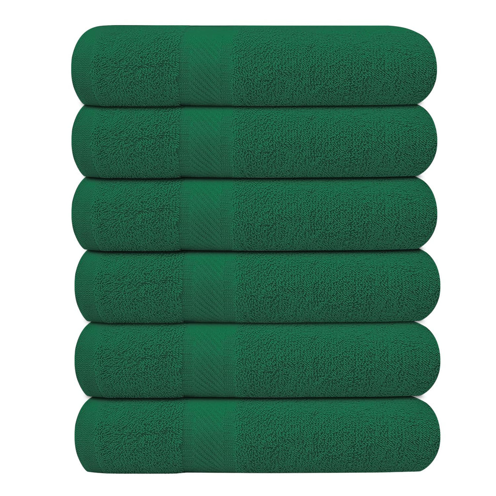 KAHAF COLLECTION 6 Pack Bath Towels Set (27 x 54 Inches) 100% Ring Spun Cotton, Lightweight, Quick Dry, Highly Absorbent Towels Multicolor, (27x54) Inches