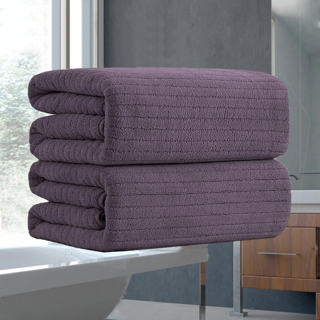 Hailea 18 Piece Family Bath Towel Set Include 6 Bath Towels,6 Hand Towels and 6 Washcloths Soft Bathroom Towel with Hanging Loops,Highly Absorbent Quick Dry Towels Set for Bathroom,Hotel and Spa-Navy