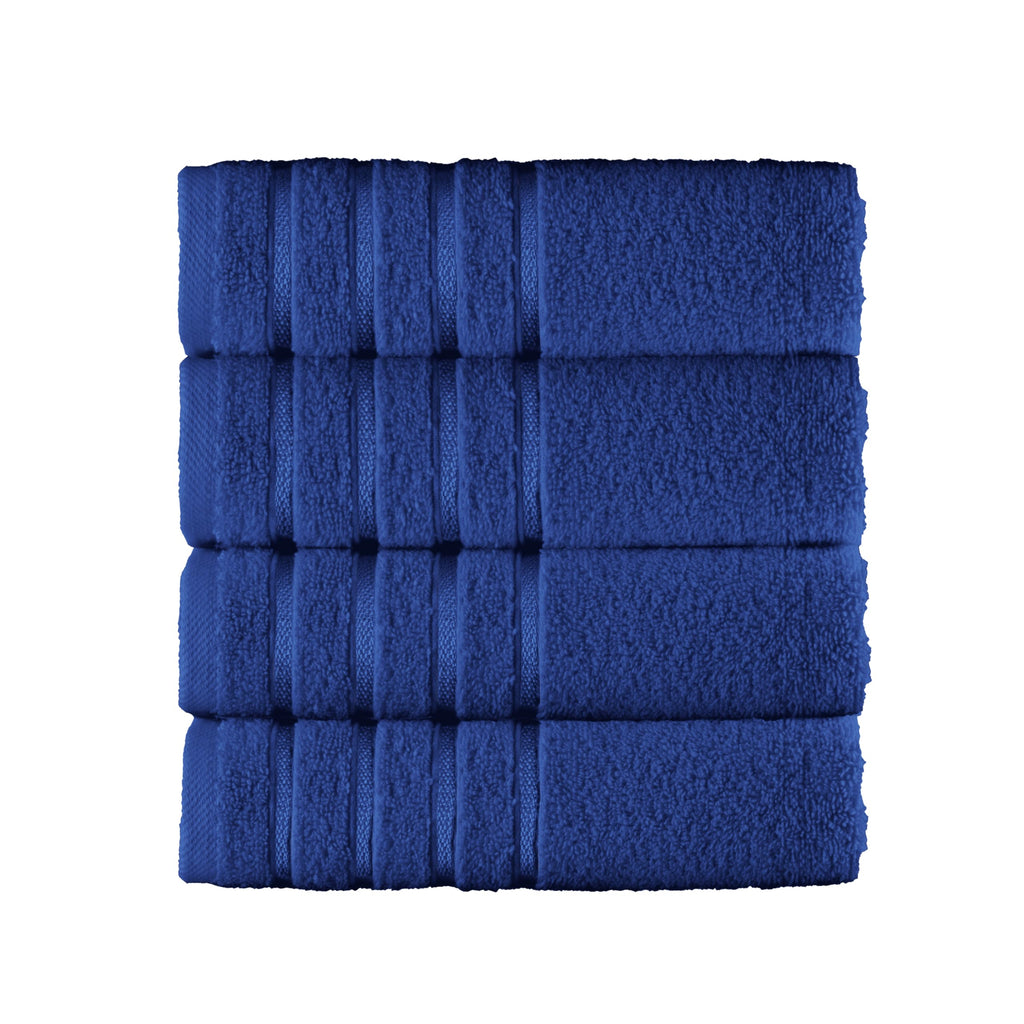 Elegant Comfort 4 Lines Viscose Stripe 6-Piece Premium Towel Set - 100% Turkish Cotton High Absorbent Luxury Bathroom Towels – Includes 2 Washcloths, 2 Hand Towels and 2 Bath Towels Set, Gold