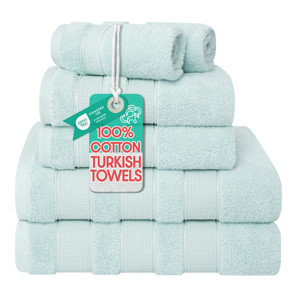 American Soft Linen Salem Turkish Bath Towel Set, 100% Cotton 600 GSM 6 Piece Towels for Bathroom, 2 Bath Towels 2 Hand Towels 2 Washcloths, Navy Blue