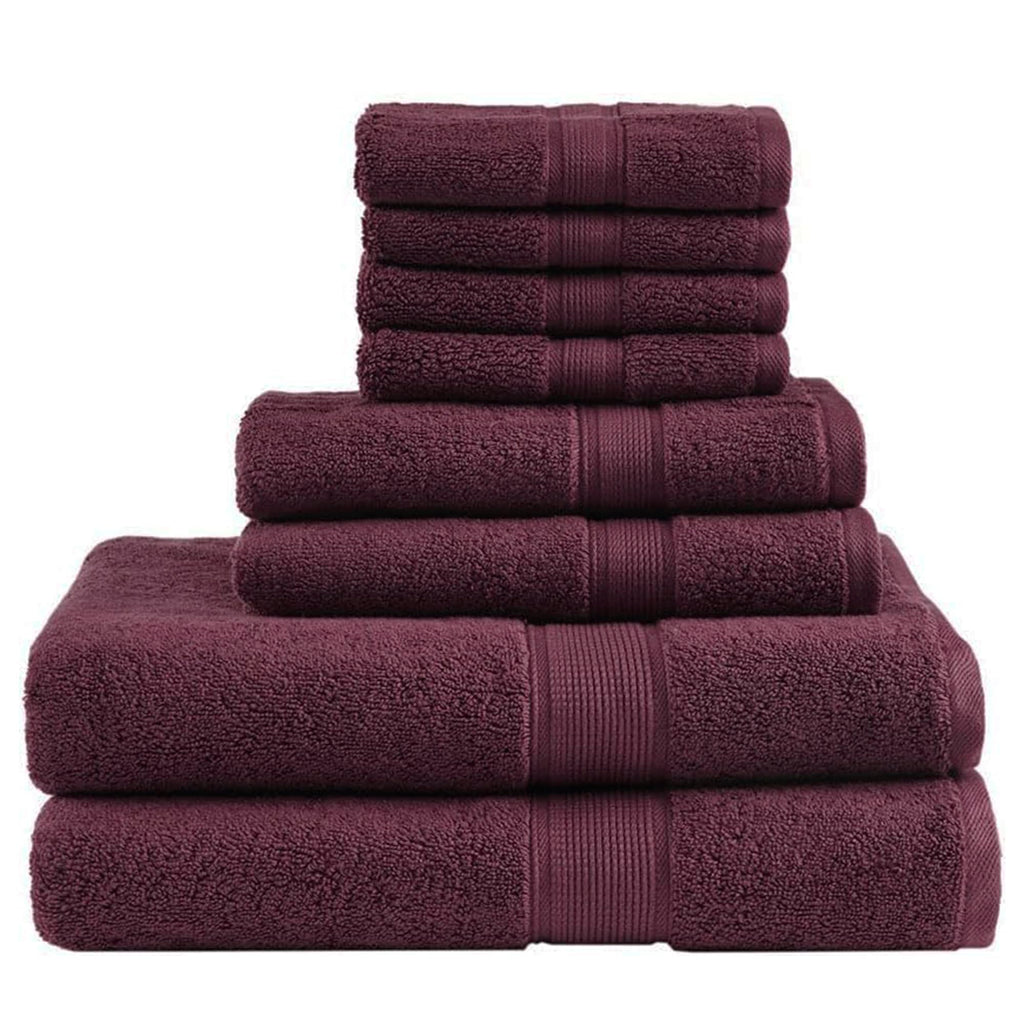 Madison Park 800GSM 100% Cotton Bathroom Bath Towel Set of 8, Cream