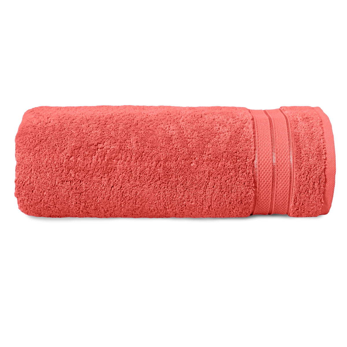 Elegant Comfort Luxury 6-Piece Towel Set, Premium Soft 100% Turkish Cotton, Three Line Popcorn Design 2 Bath Towels, 2 Hand Towels and 2 Washcloths Towel Set-Quick-Drying and Absorbent, Vibrant Orange