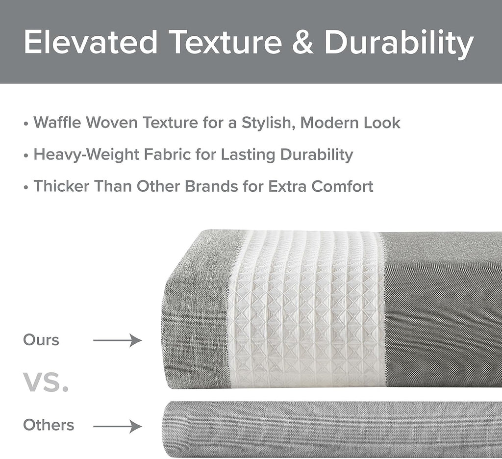 Madison Park Standard Shower Curtain for Bathroom, Grey Ombre, 72" x 72"