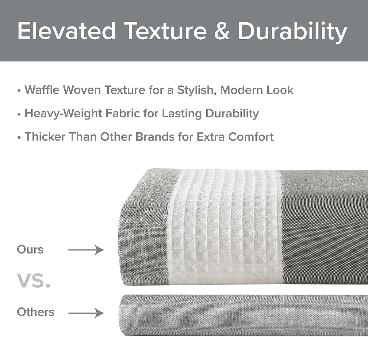 Madison Park Standard Shower Curtain for Bathroom, Grey Ombre, 72" x 72"
