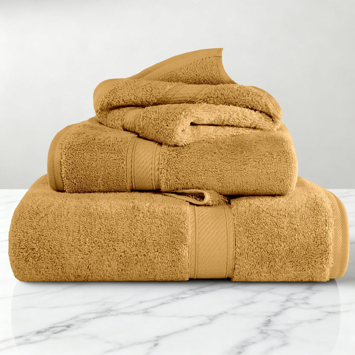 SUPERIOR Egyptian Cotton Plush & Absorbent, Hand Towel Set of 4, Cream