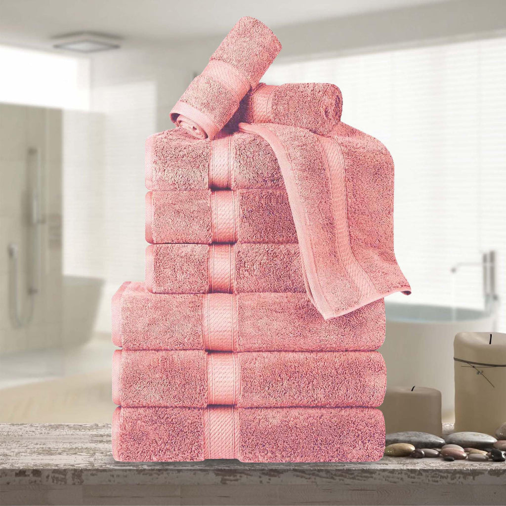 SUPERIOR Egyptian Cotton Plush & Absorbent, Hand Towel Set of 4, Cream