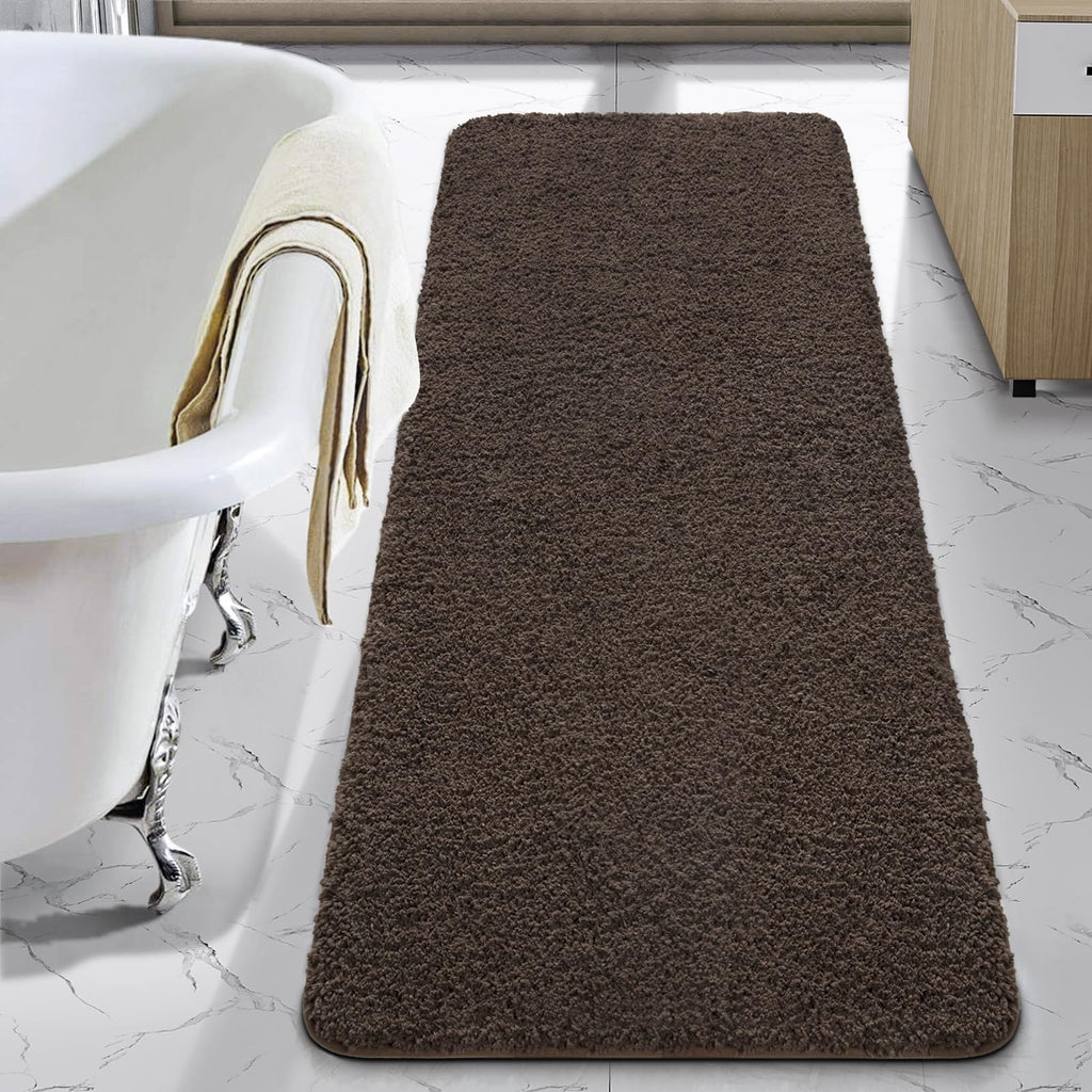 LOCHAS Bathroom Rug Runner 24x60 Inch, Bath Rugs Non Slip, Grey
