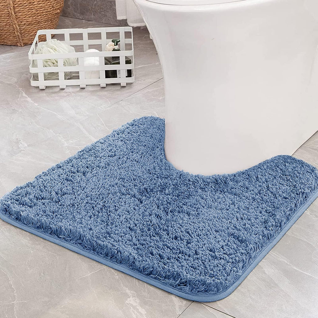 MIULEE Dark Purple Bathroom Rugs Soft Small Microfiber Bath Mat 16x24 Inch