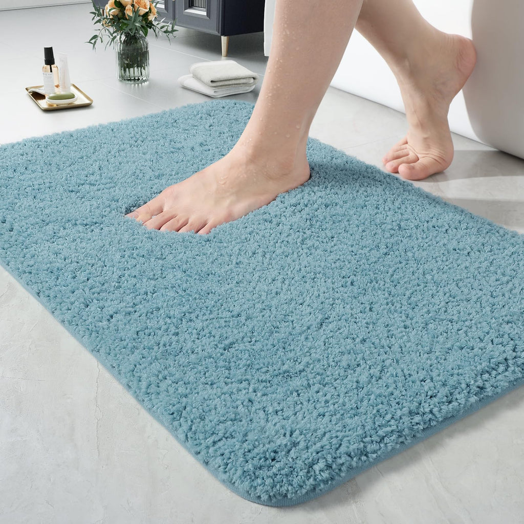 LOCHAS Bathroom Rug Runner 24x60 Inch, Bath Rugs Non Slip, Grey