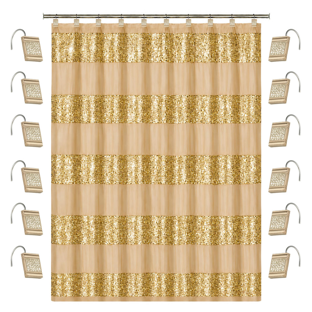 Zahari Home Spindle Modern Bathroom Towel Set - 3 Piece Bath, Hand, and Wash Towels - Classic Luxury Contemporary Decor - Beautiful Gold Unique Design Bath Ensemble