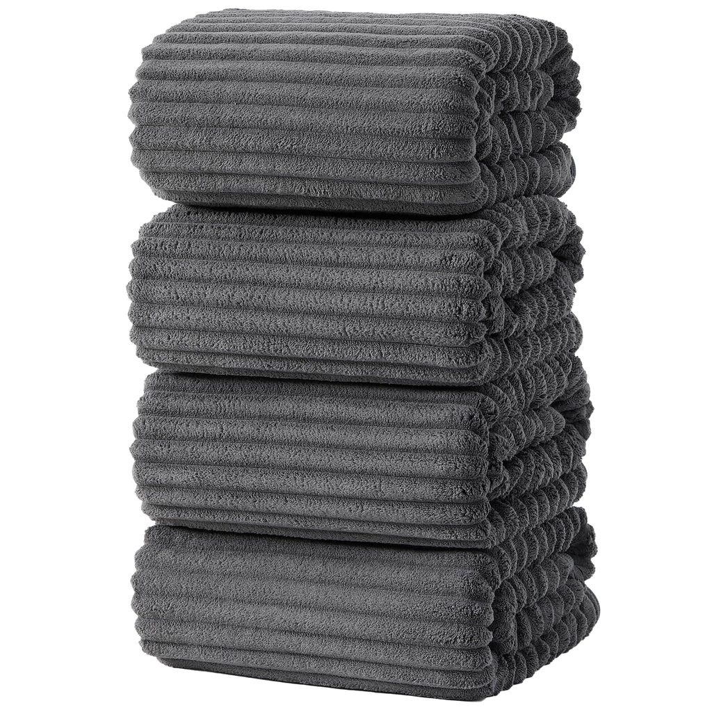 6 PC Bath Towel Set, 40"x80" Oversized Bath Sheets, Olive Green