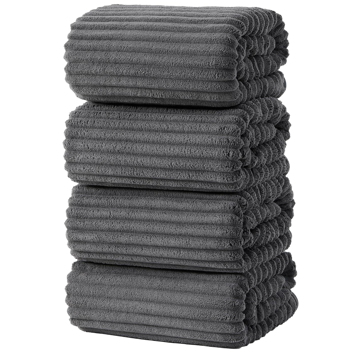 6 PC Bath Towel Set, 40"x80" Oversized Bath Sheets, Olive Green