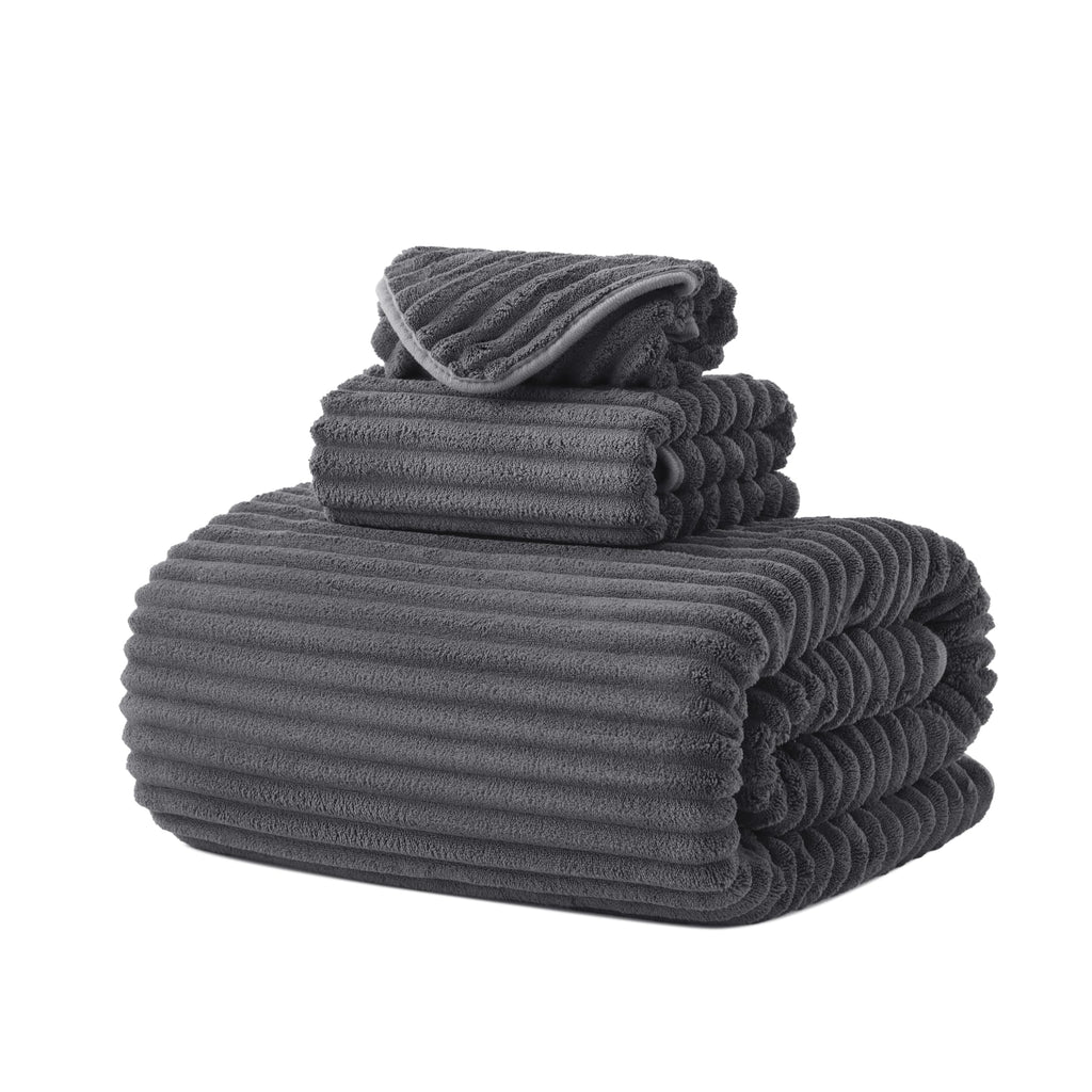 6 PC Bath Towel Set, 40"x80" Oversized Bath Sheets, Olive Green