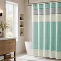 Madison Park Amherst 72 x 72 Bathroom Shower Curtain, Faux Silk, Black