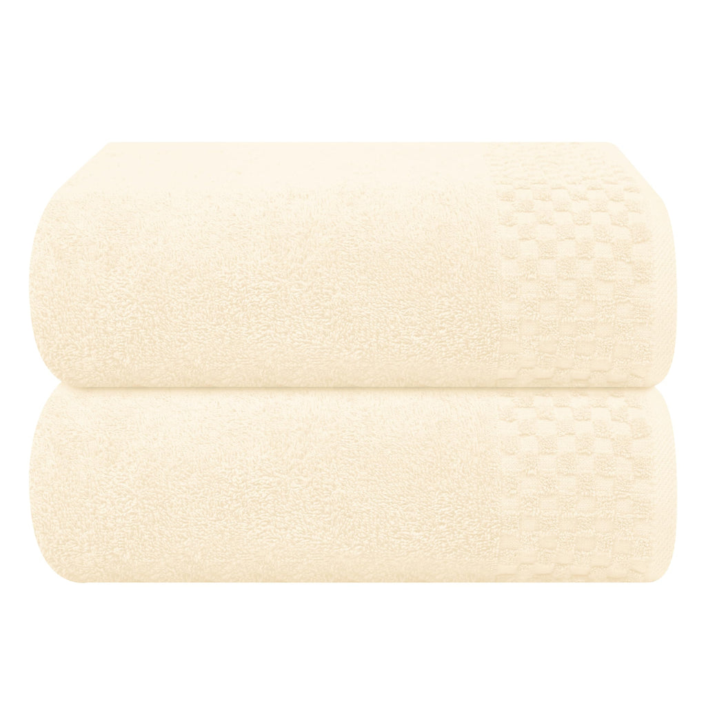 MyOwn Premium Cotton 6 Pack Towel Set for Bathroom, Contains 2 Bath Towels 28x55 inch, 2 Hand Towels 16x24 inch & 2 Wash Coths 12x12 inch, Ideal Everyday use, Compact & Lightweight - Black
