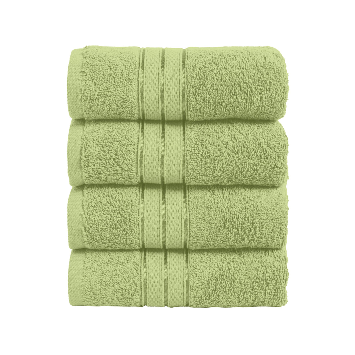 Elegant Comfort Luxury 6-Piece Towel Set, Premium Soft 100% Turkish Cotton, Three Line Popcorn Design 2 Bath Towels, 2 Hand Towels and 2 Washcloths Towel Set-Quick-Drying and Absorbent, Vibrant Orange