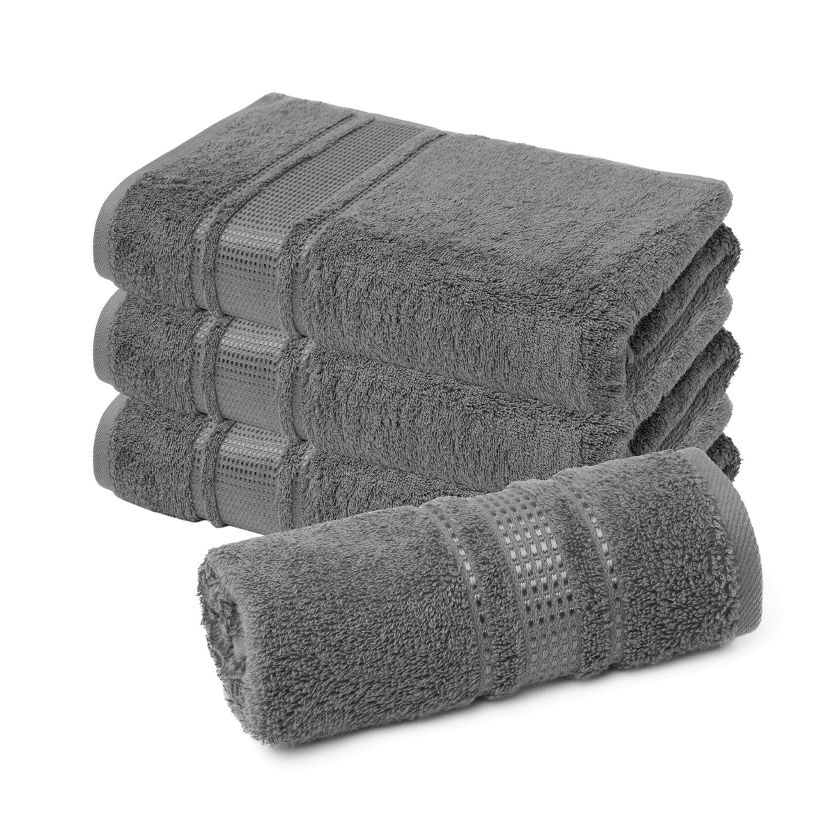 Melissa Linen Fingertip Towels 4 Pack, Aqua Green (Light Teal/Seafoam), 100% Turkish Cotton, Small Hand Towels for Face and Guest Bathroom, 12 x 18 in, Soft, Absorbent, Quick Dry, 550 GSM