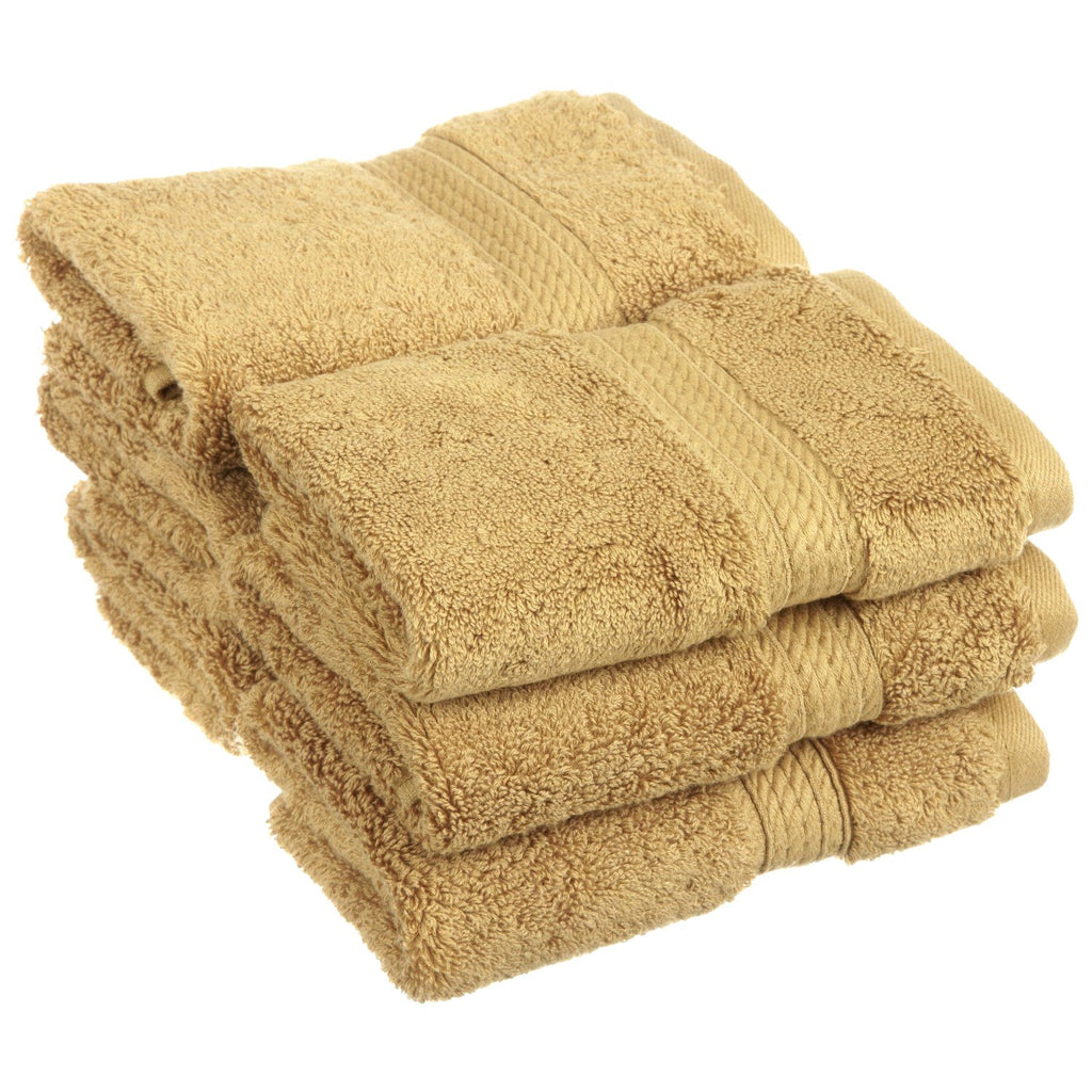 SUPERIOR Egyptian Cotton Plush & Absorbent, Hand Towel Set of 4, Cream
