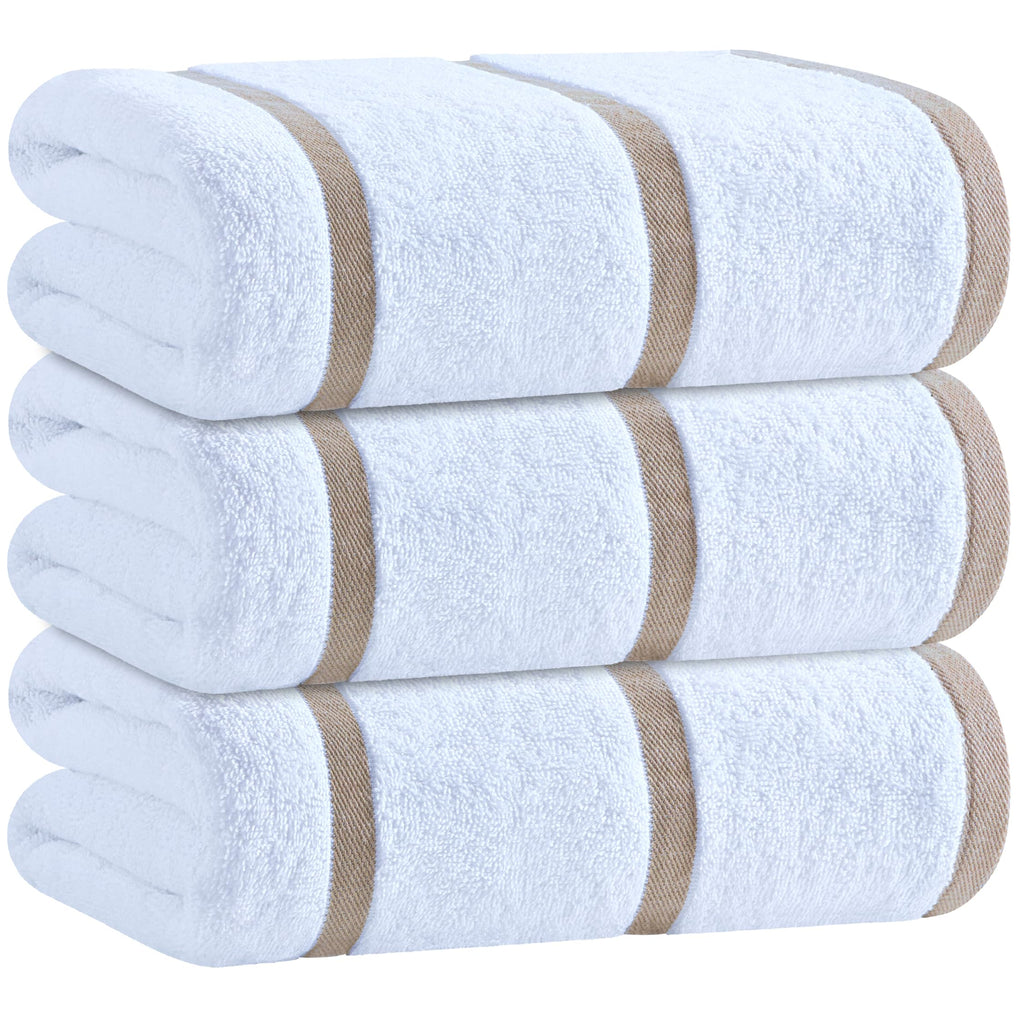 White Classic Cotton Pool Towels Oversized 30 x 60, 4 Pack, Navy Blue