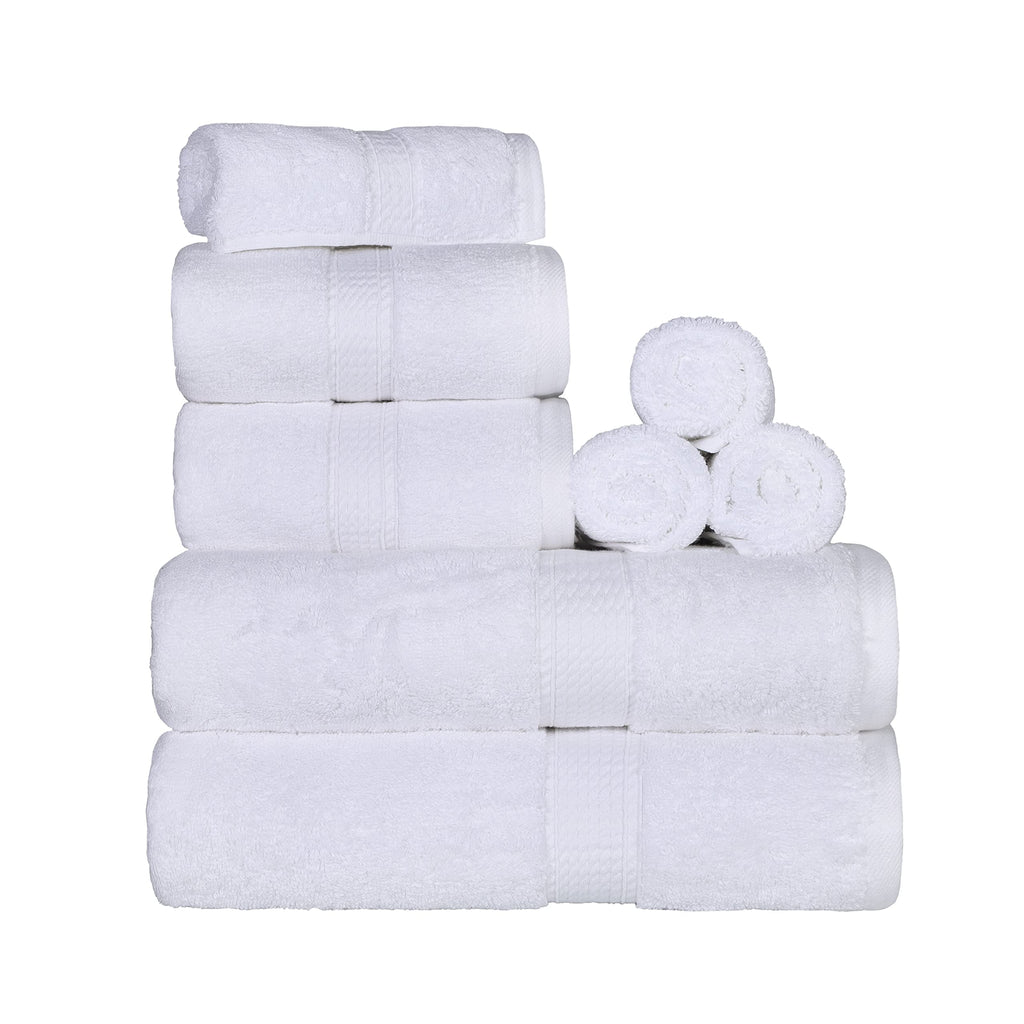 SUPERIOR Egyptian Cotton Plush & Absorbent, Hand Towel Set of 4, Cream