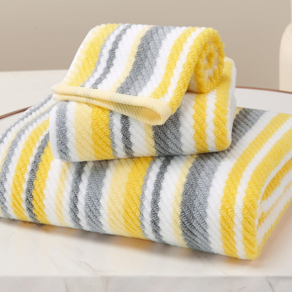 VOOVA & MOVAS Hand Towels, Cotton, Soft, Thick, 16x27 in, Tan Gray Beige