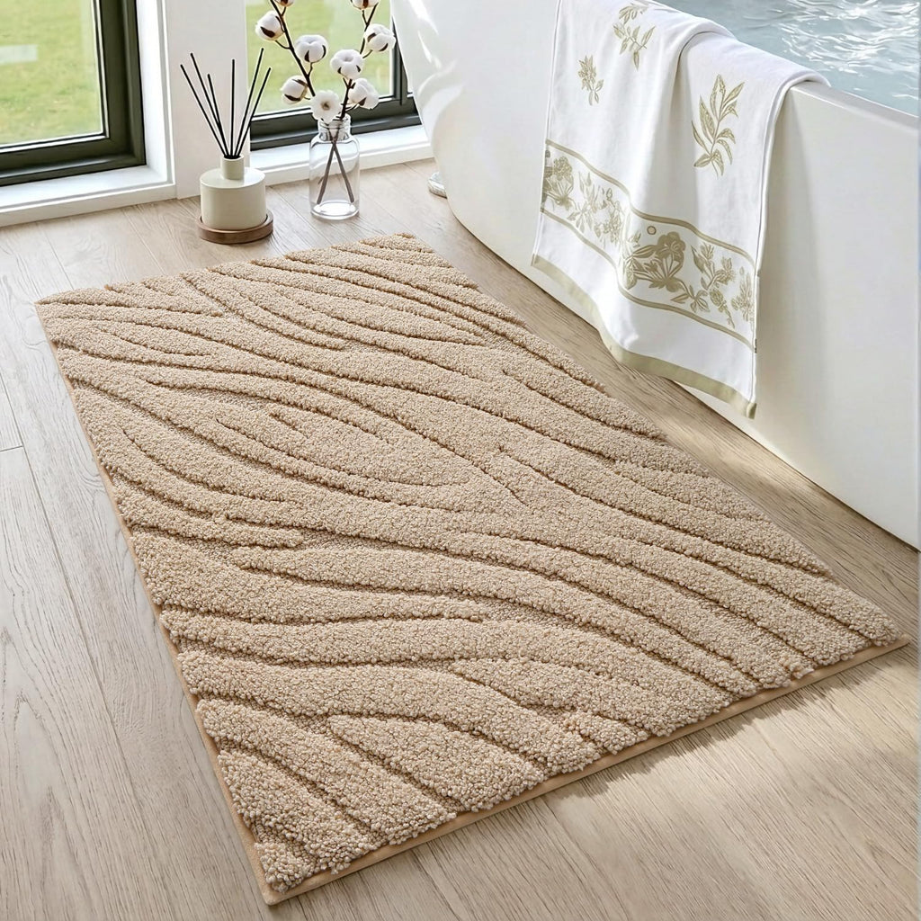 DEXI Bathroom Rugs Non Slip Washable, 36x24 Quick Dry Bath Mat, White