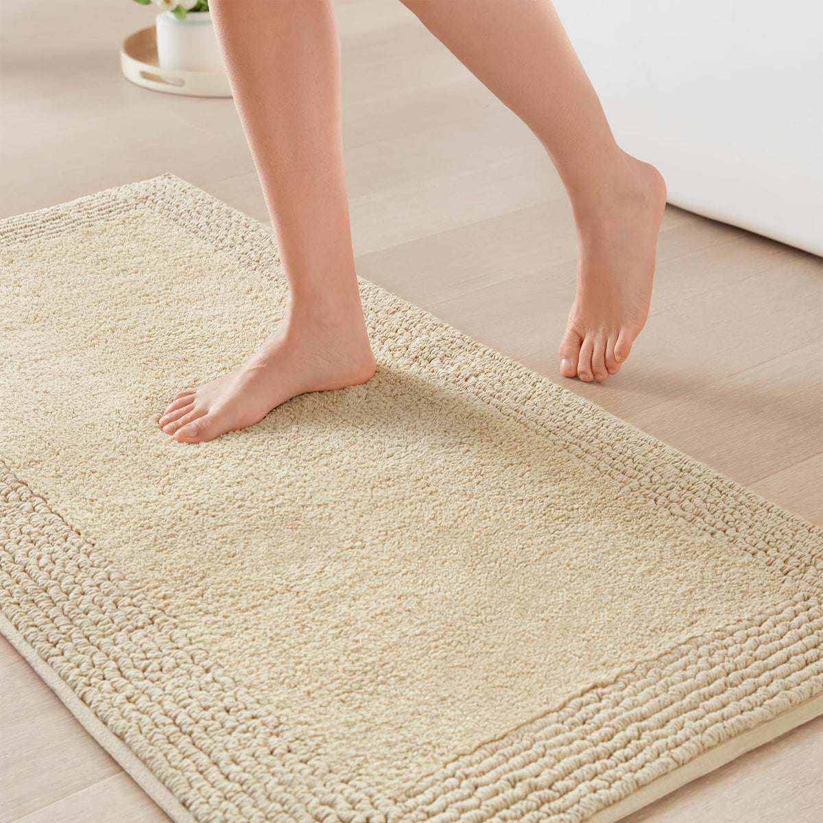 Madison Park Splendor Reversible 100% Cotton Bath Rug, 24 x 36, White