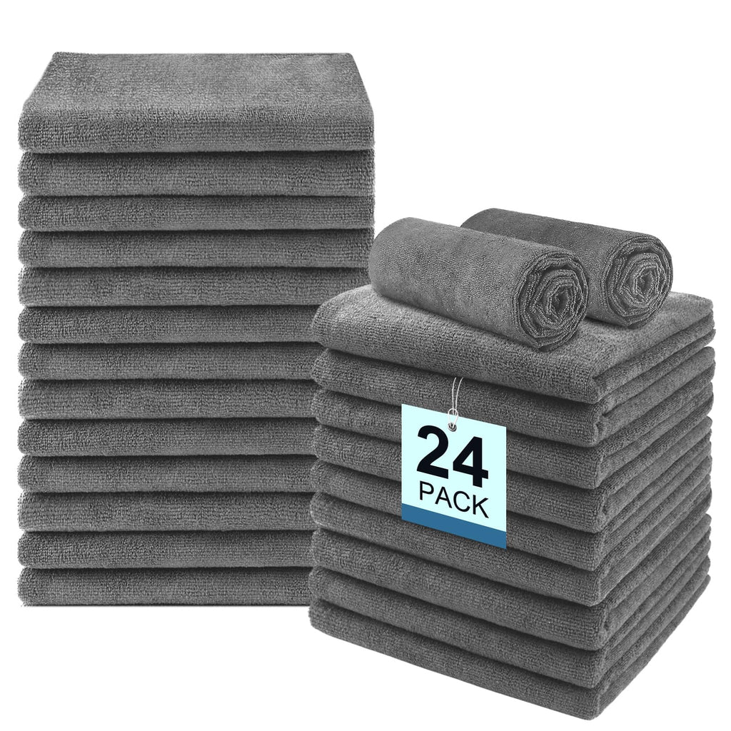 UNIMADE 24 Pack Salon Towels - Highly Absorbent Hand Towels