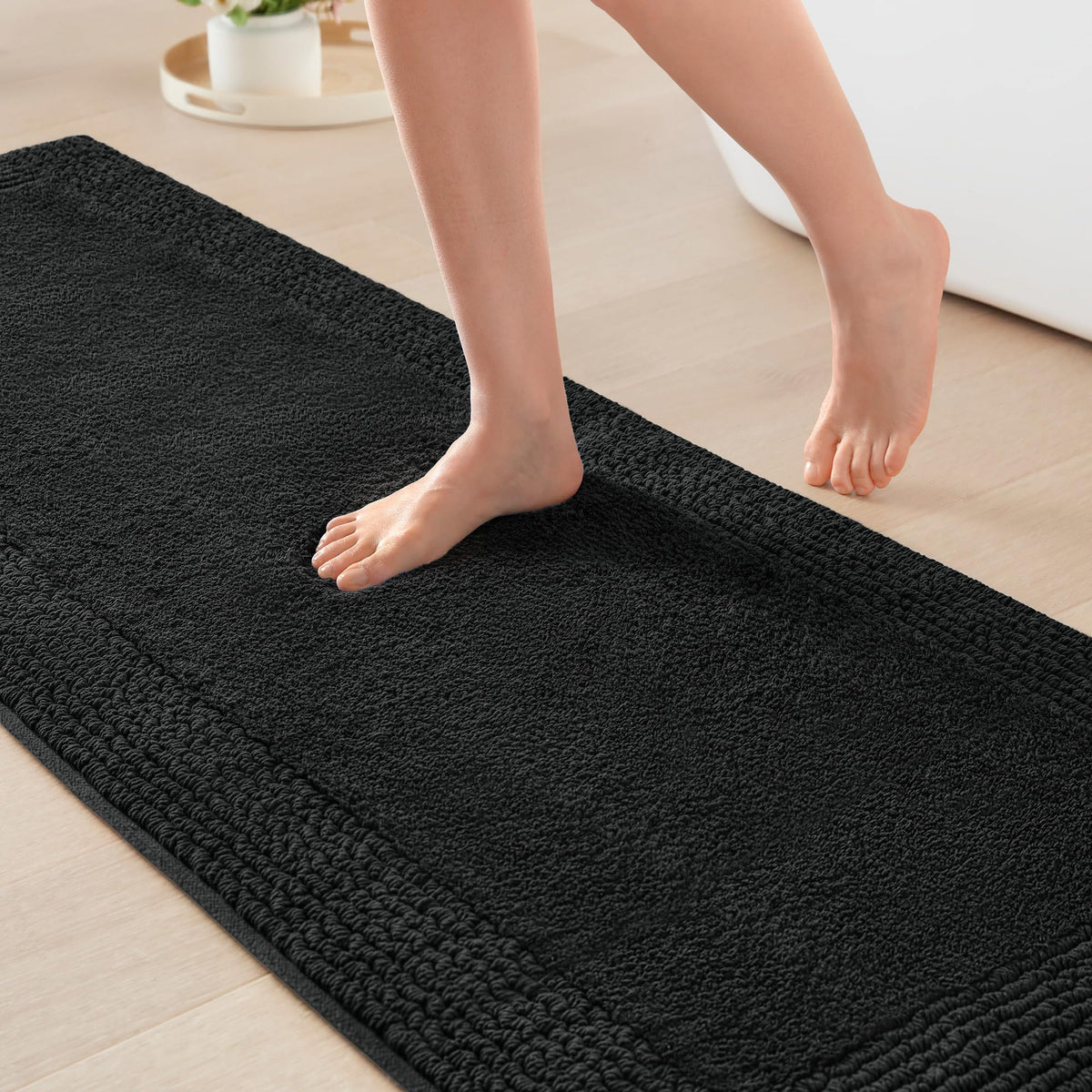 Madison Park Splendor Reversible 100% Cotton Bath Rug, 24 x 36, White