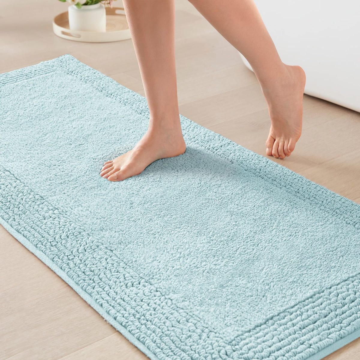 Madison Park Splendor Reversible 100% Cotton Bath Rug, 24 x 36, White