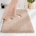 Disolla White Bathroom Rugs 17x24, Microfiber Non-Slip Plush Small Bath Mat