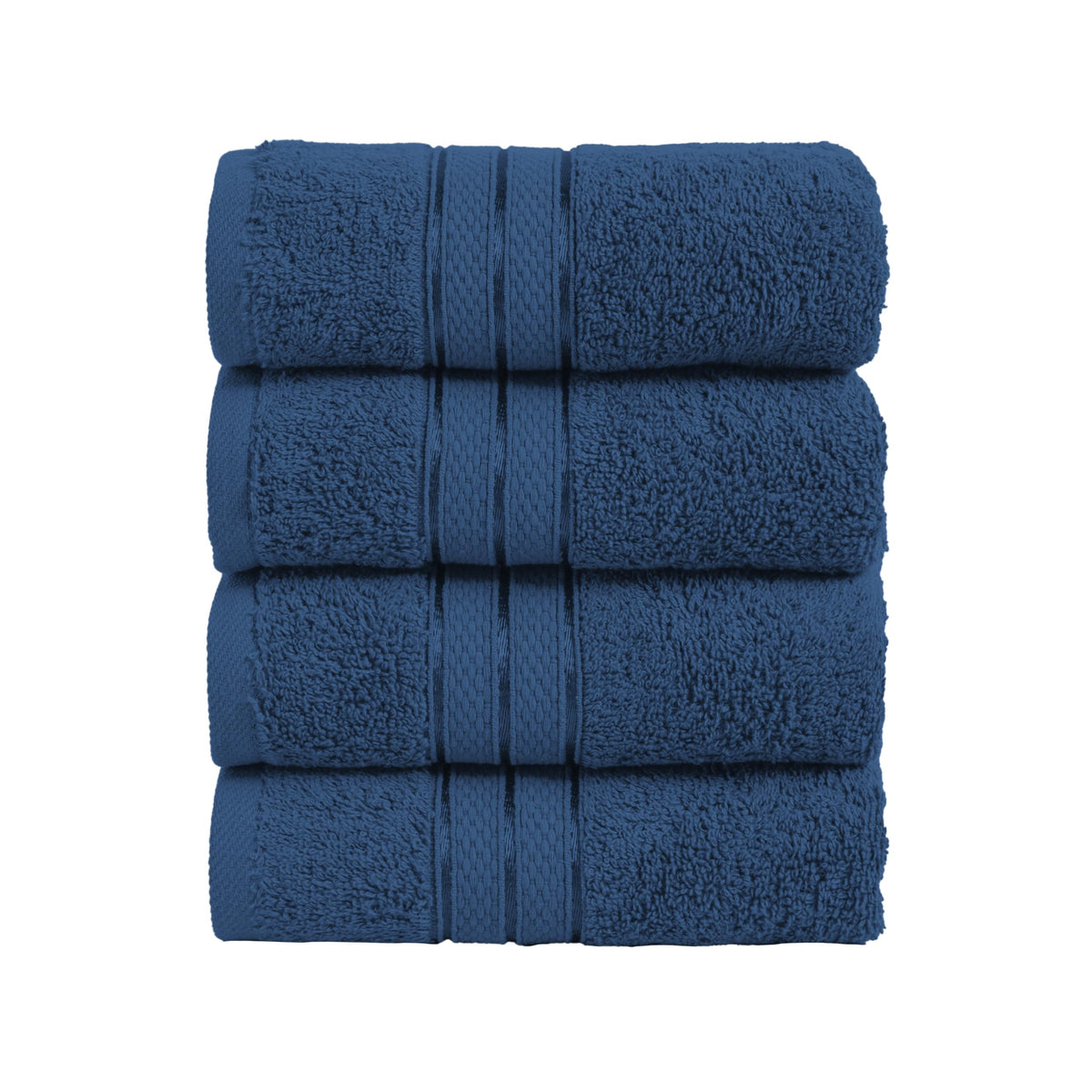 Elegant Comfort Luxury 6-Piece Towel Set, Premium Soft 100% Turkish Cotton, Three Line Popcorn Design 2 Bath Towels, 2 Hand Towels and 2 Washcloths Towel Set-Quick-Drying and Absorbent, Vibrant Orange