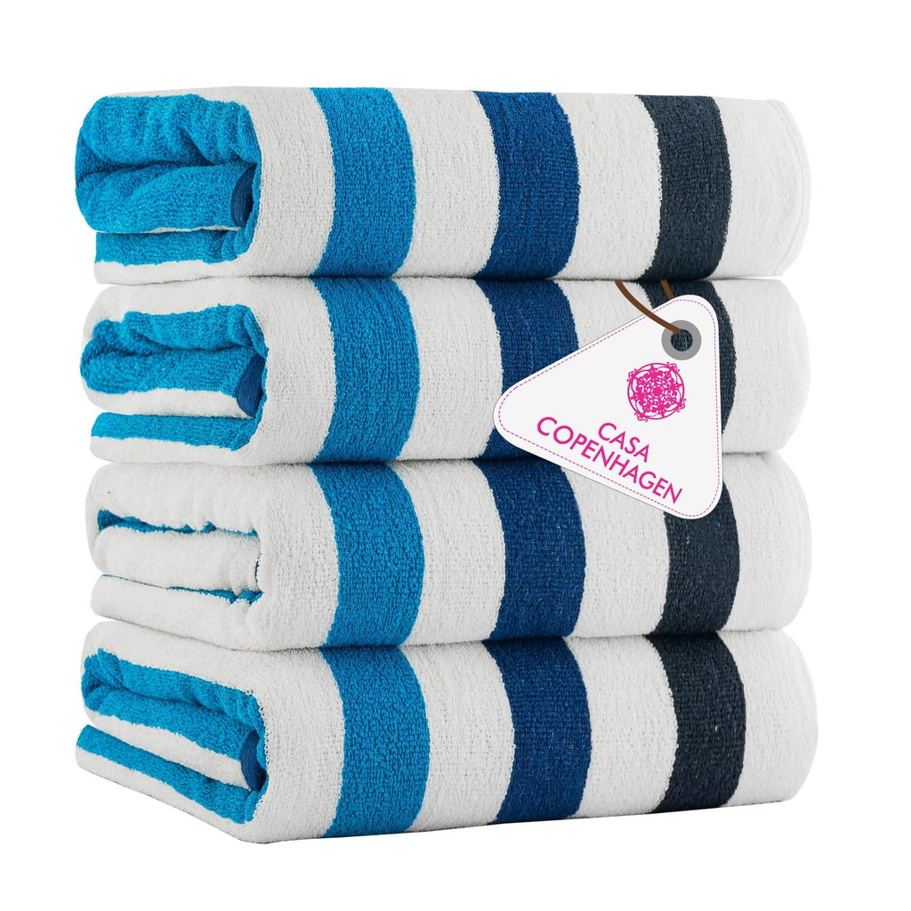 CASA COPENHAGEN 6pcs Bathroom Towel Gift Set, 600GSM, Dark Black