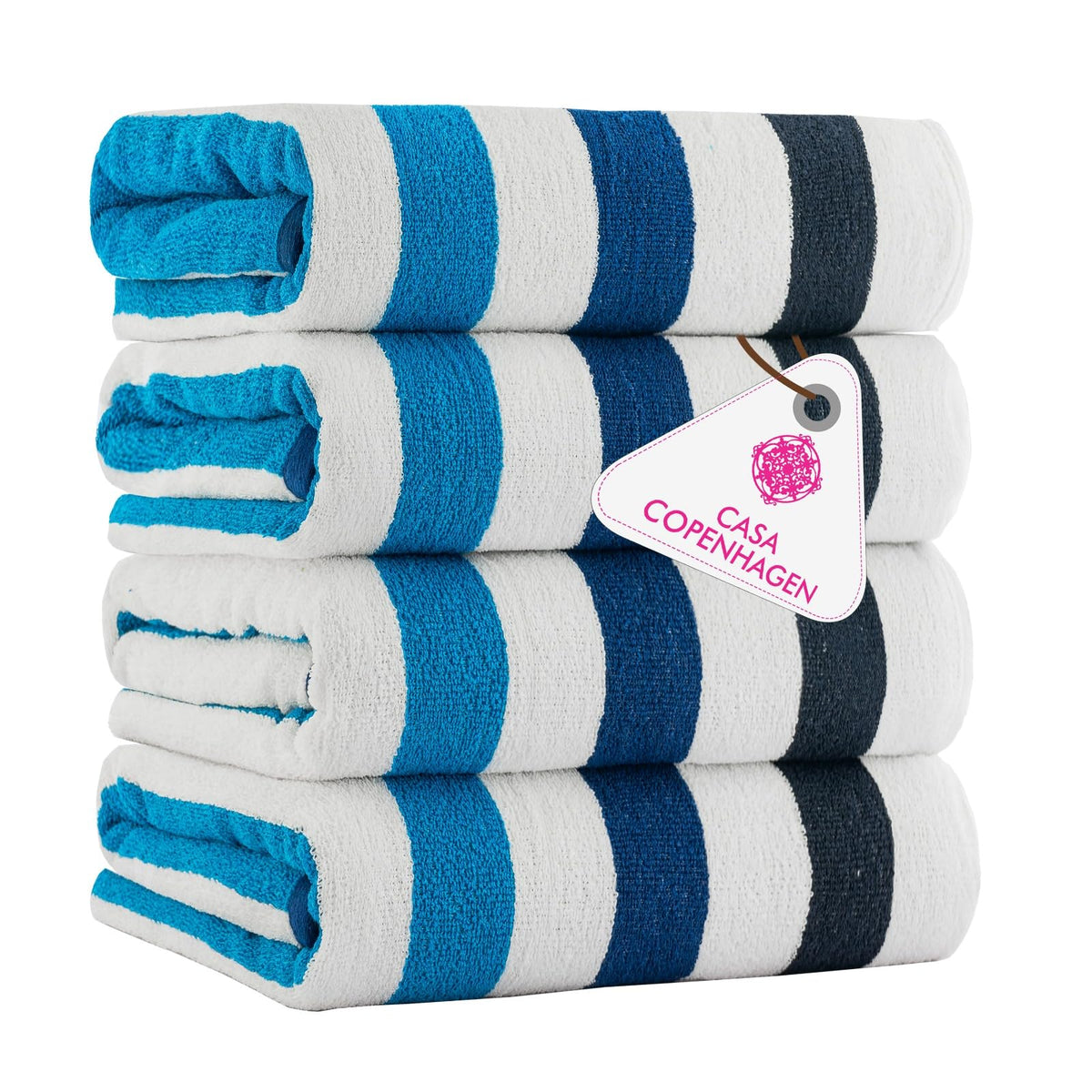 CASA COPENHAGEN 6pcs Bathroom Towel Gift Set, 600GSM, Dark Black
