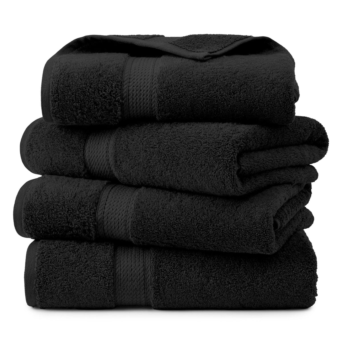 SUPERIOR Egyptian Cotton Plush & Absorbent, Hand Towel Set of 4, Cream