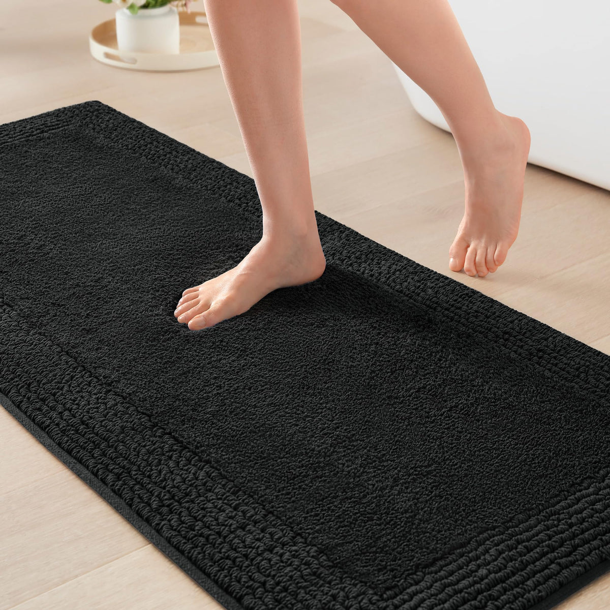 Madison Park Splendor Reversible 100% Cotton Bath Rug, 24 x 36, White