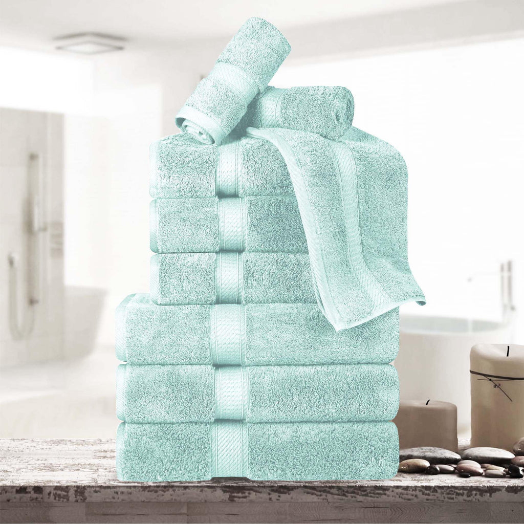 SUPERIOR Egyptian Cotton Plush & Absorbent, Hand Towel Set of 4, Cream