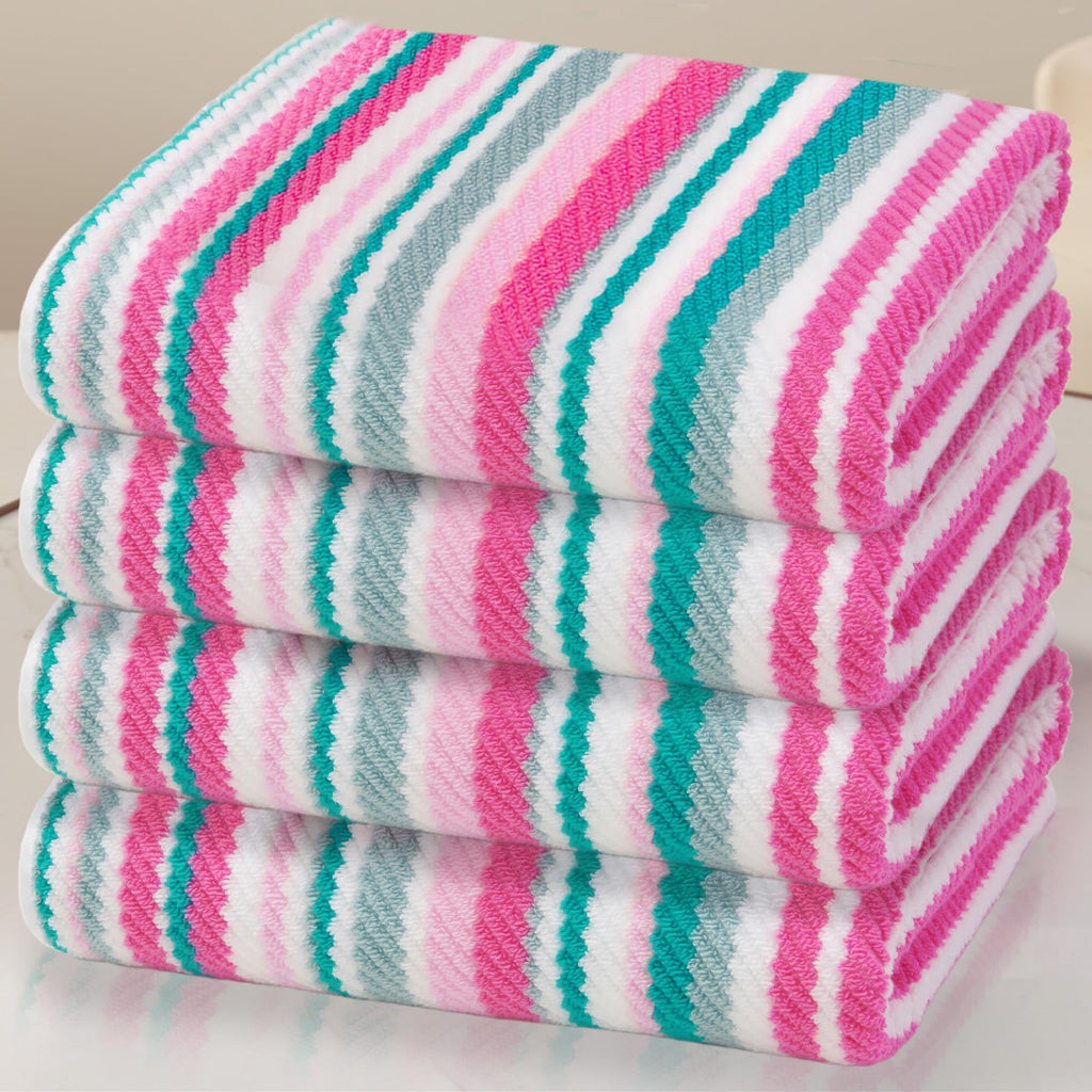 VOOVA & MOVAS Hand Towels, Cotton, Soft, Thick, 16x27 in, Tan Gray Beige