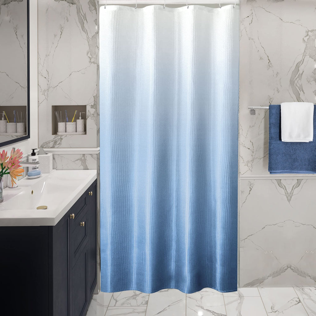 Gibelle Black Cloth-Textured Shower Curtain, Hotel Style, 72x72