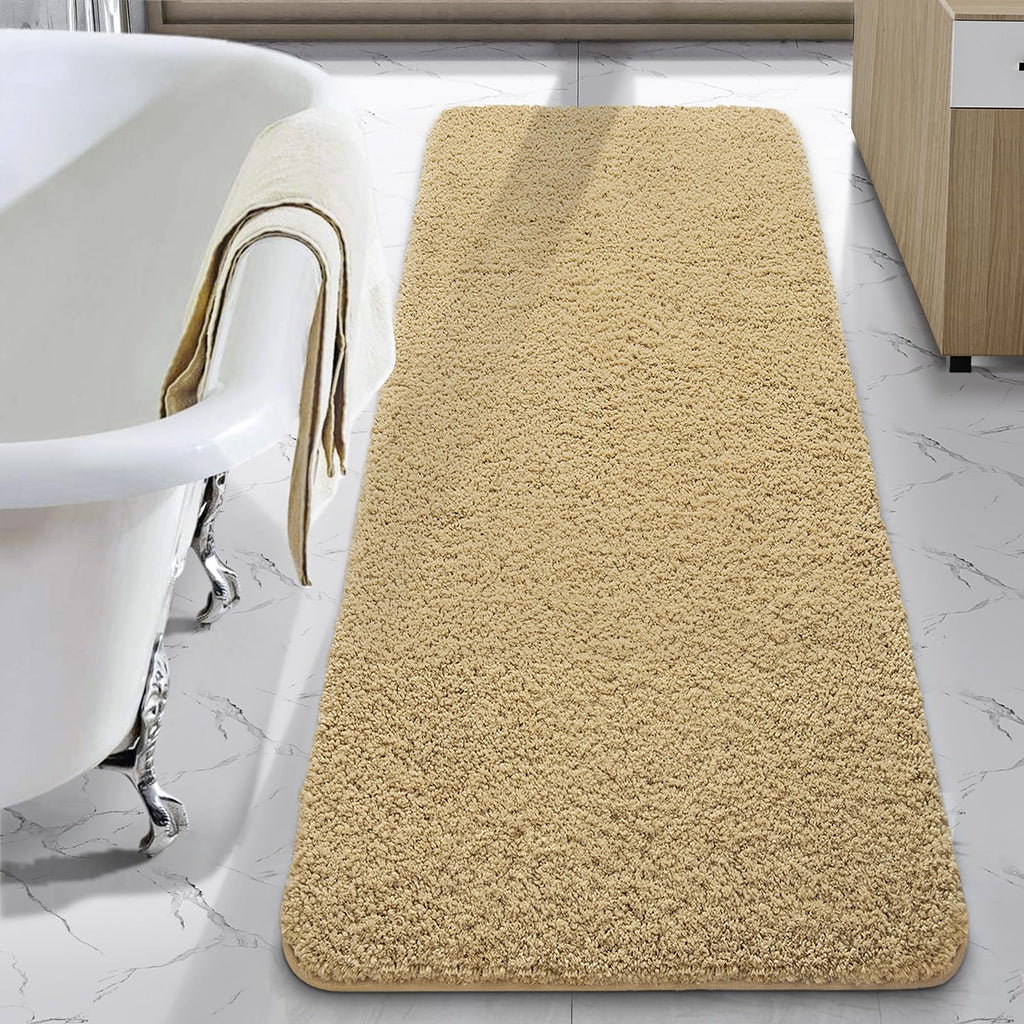 LOCHAS Bathroom Rug Runner 24x60 Inch, Bath Rugs Non Slip, Grey