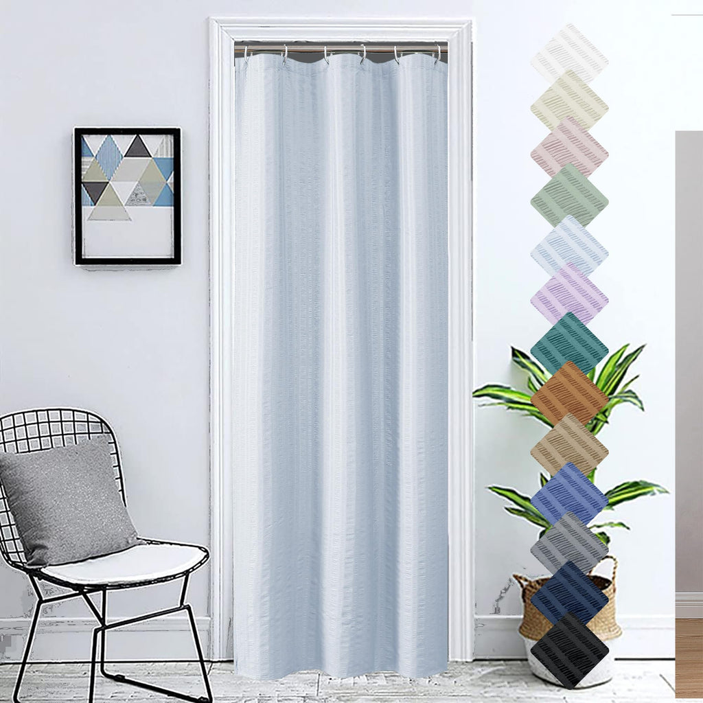 Aiyufeng Moga Navy Blue Fabric Shower Curtains for Bathroom - Blue Hotel Spa Polyester Cloth Bath Curtain with 12 Holes, 72x72, Machine Washable, Navy Blue