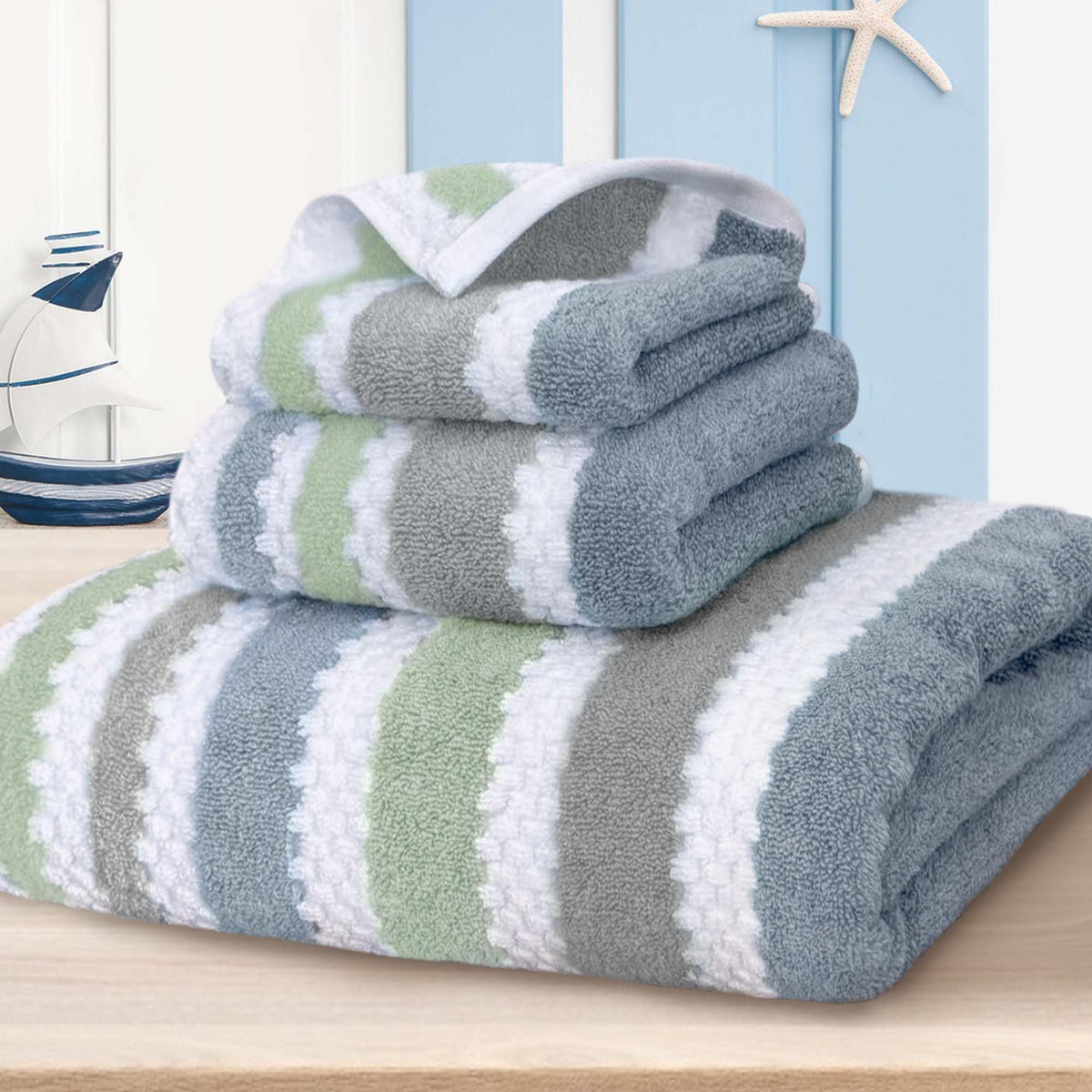 VOOVA & MOVAS Hand Towels for Barthroom, 18x28 in, Soft, Deep Turquoise