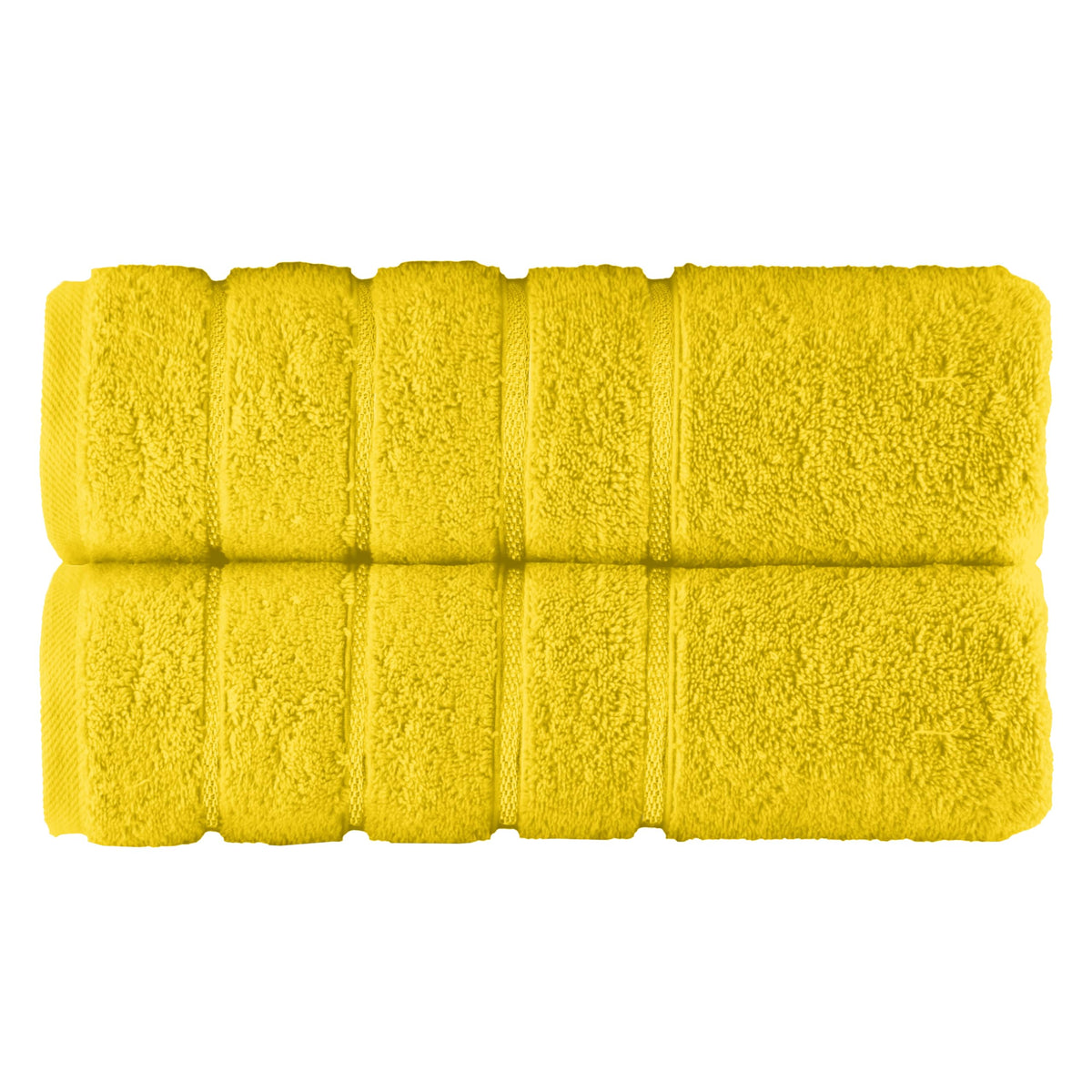 Elegant Comfort 4 Lines Viscose Stripe 6-Piece Premium Towel Set - 100% Turkish Cotton High Absorbent Luxury Bathroom Towels – Includes 2 Washcloths, 2 Hand Towels and 2 Bath Towels Set, Gold