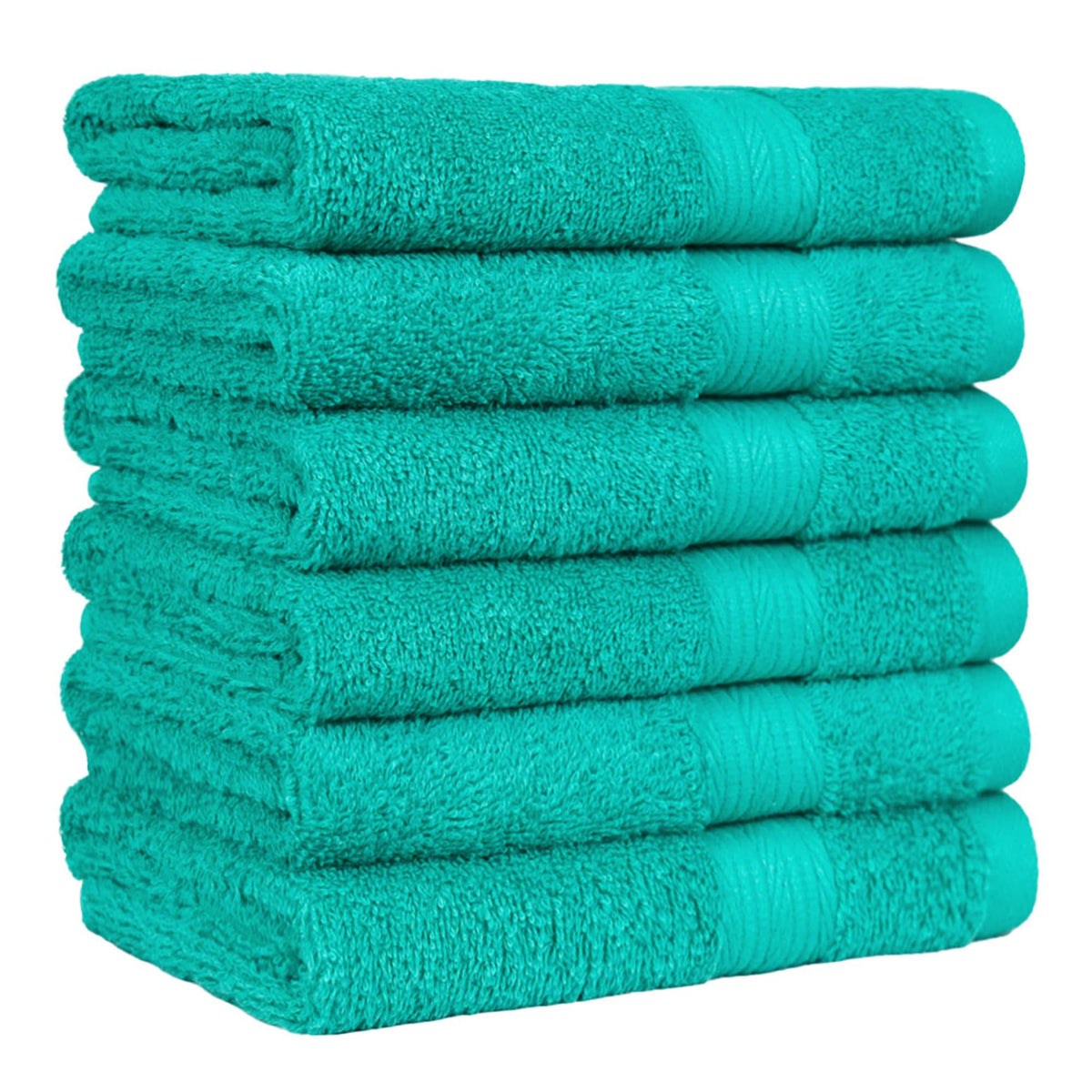 Amazon Basics 6-Piece Fade-Resistant 100% Cotton Towel Set for Bathroom, Soft and Absorbent, 2 Bath Towels, 2 Hand Towels, 2 Washcloths, Gray