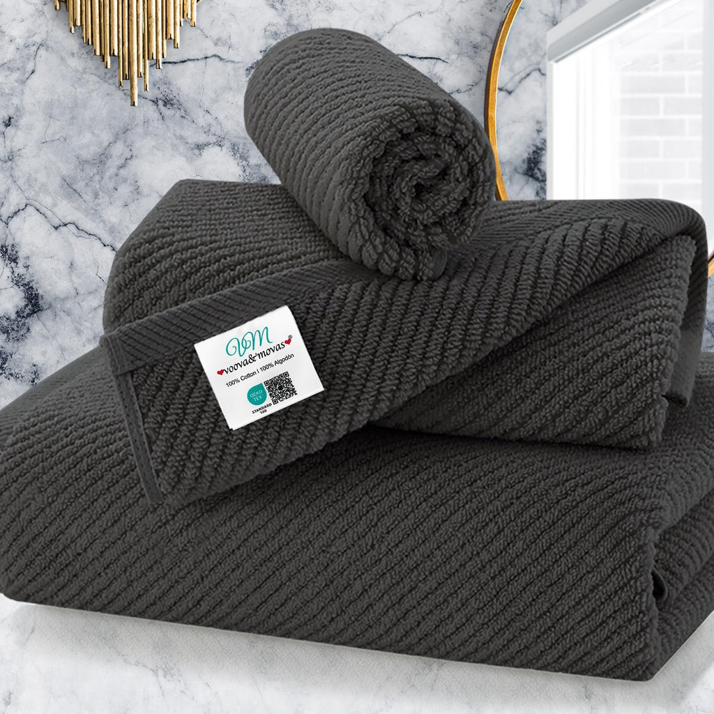 VOOVA & MOVAS Hand Towels for Barthroom, 18x28 in, Soft, Deep Turquoise