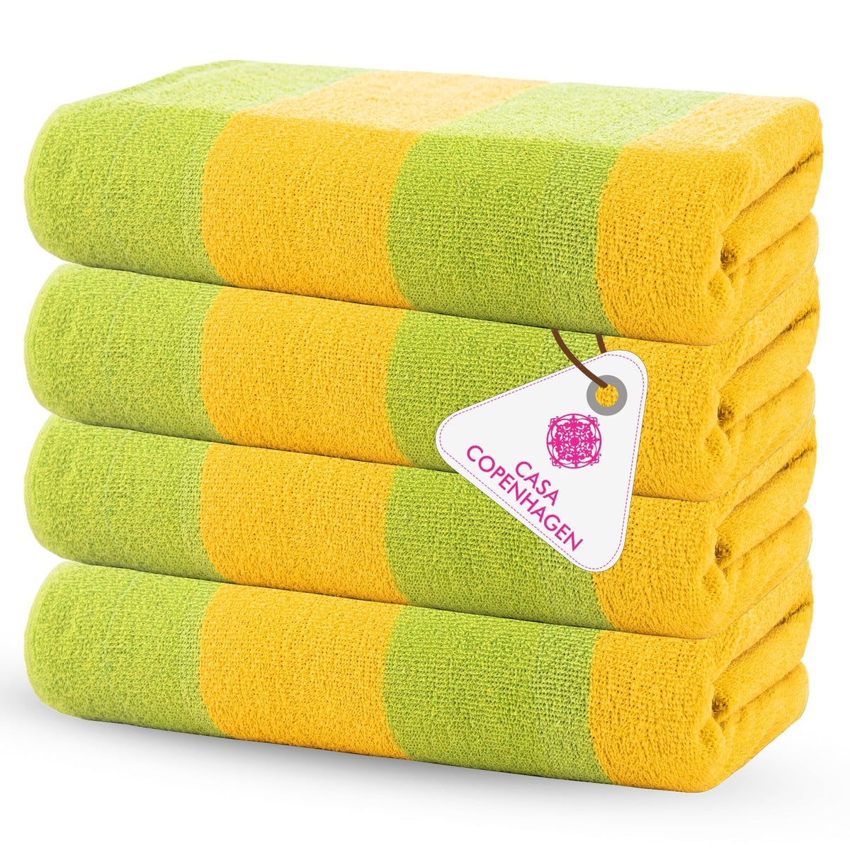 CASA COPENHAGEN 6pcs Bathroom Towel Gift Set, 600GSM, Dark Black